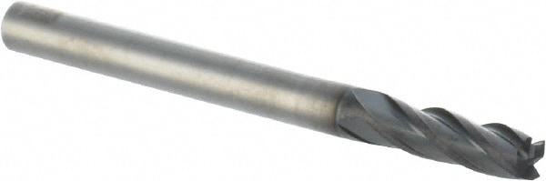 Iscar 5620902 Square End Mill: 1/8 Dia, 3/8 LOC, 1/8 Shank Dia, 1-1/2 OAL, 4 Flutes, Solid Carbide 