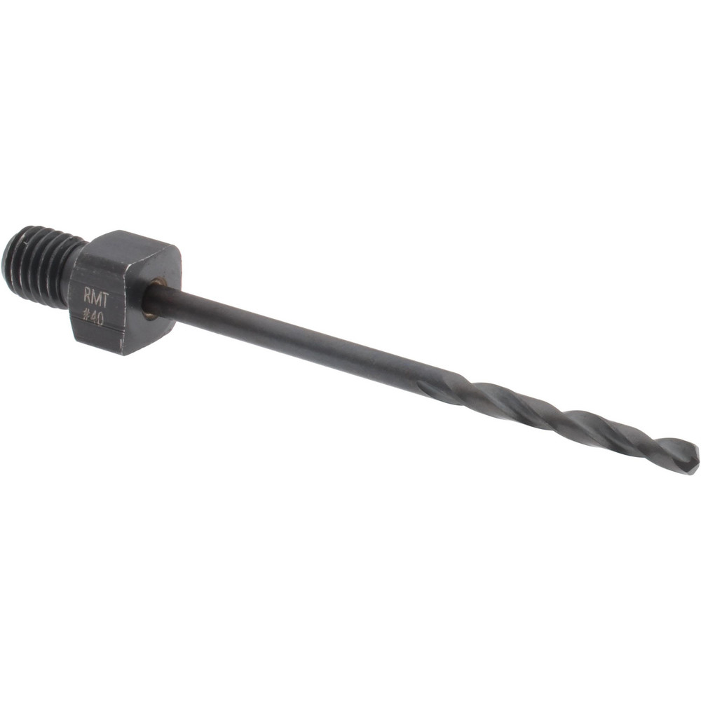 Threaded Shank Drill Bit: #40, 135 &deg; Point, 1/4-28 Shank, Cobalt - Oxide Coated, Split Point, 2-1/8" OAL