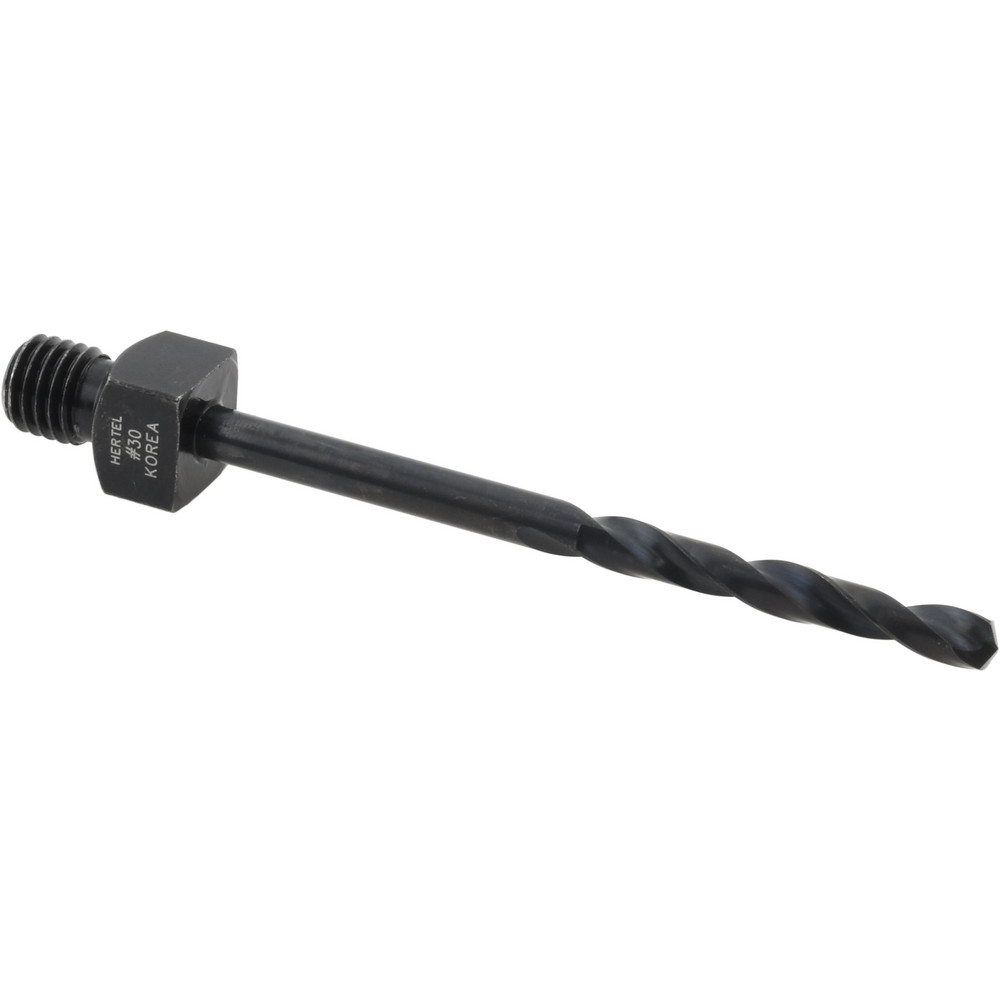 Threaded Shank Drill Bit: #30, 135 ° Point, 1/4-28 Shank, Cobalt