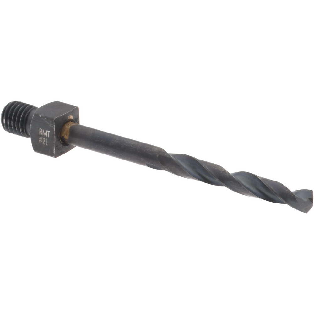 Threaded Shank Drill Bit: #21, 135 ° Point, 1/4-28 Shank, Cobalt