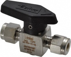 1/4" Pipe, 3,000 psi WOG Rating, 316 Stainless Steel, Inline, One Way Instrumentation Plug Valve