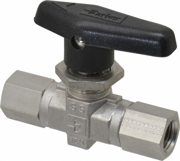 2-Way Manual Ball Valve: 1/4" Pipe - FNPT x FNPT