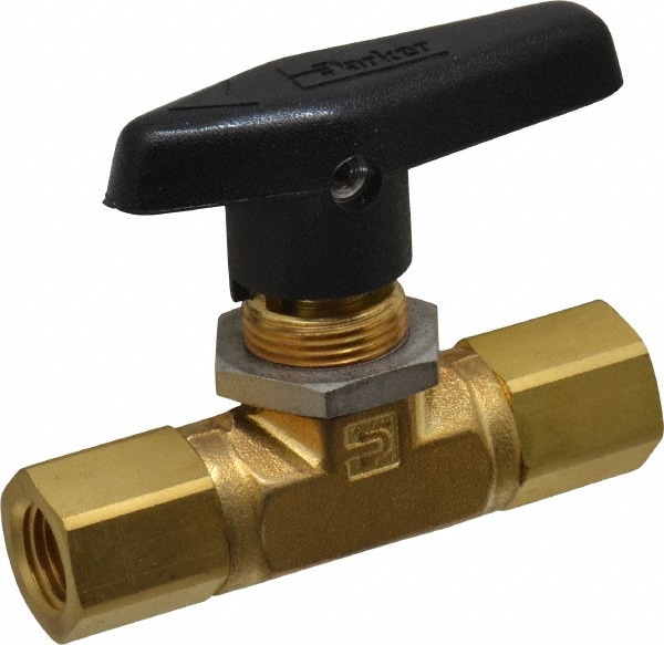 Parker 4F-B6LJ2-BP 2-Way Manual Ball Valve: 1/4" Pipe Image