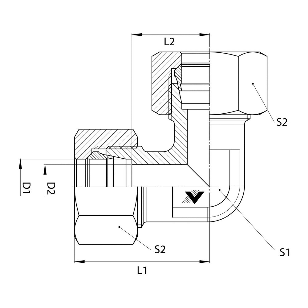 Brennan Metal Compression Tube Fittings; Fitting Type 90 deg Elbow