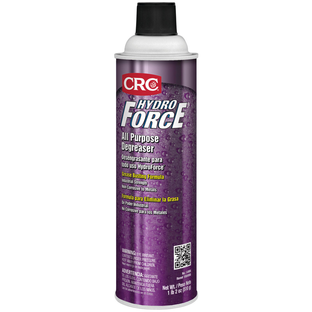 HydroForce All Purpose Degreaser, 18oz - Aerosol, H2O Surfactant, No Scent, for Drives, Engines, Fabric, Grills, Lawn Equip, Motors, Shop Equip, Tires & Tools