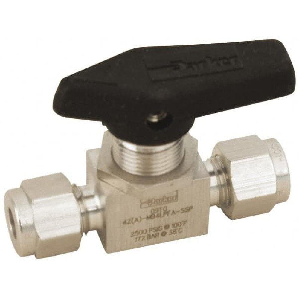 Parker 6A-MB6LPFA-SSP 2-Way Manual Ball Valve: 3/8" Pipe Image