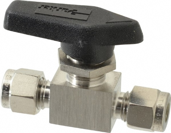 Parker 4A-MB4LPFA-SSP 2-Way Manual Ball Valve: 1/4" Pipe Image