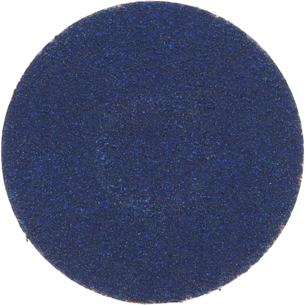 Quick-Change Disc: Type R, 1-1/2" Dia, 120 Grit, Zirconia Alumina, Coated - Blue, Polyester-Backed, 30000 RPM, Series R887D