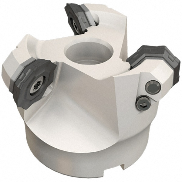 Iscar 3103251 2-1/2" Cut Diam, 1" Arbor Hole, 0.087 (FF OFMW), 0.18 (OF...), 0.39 (RF...)" Max Depth of Cut, 42° Indexable Chamfer & Angle Face Mill Image