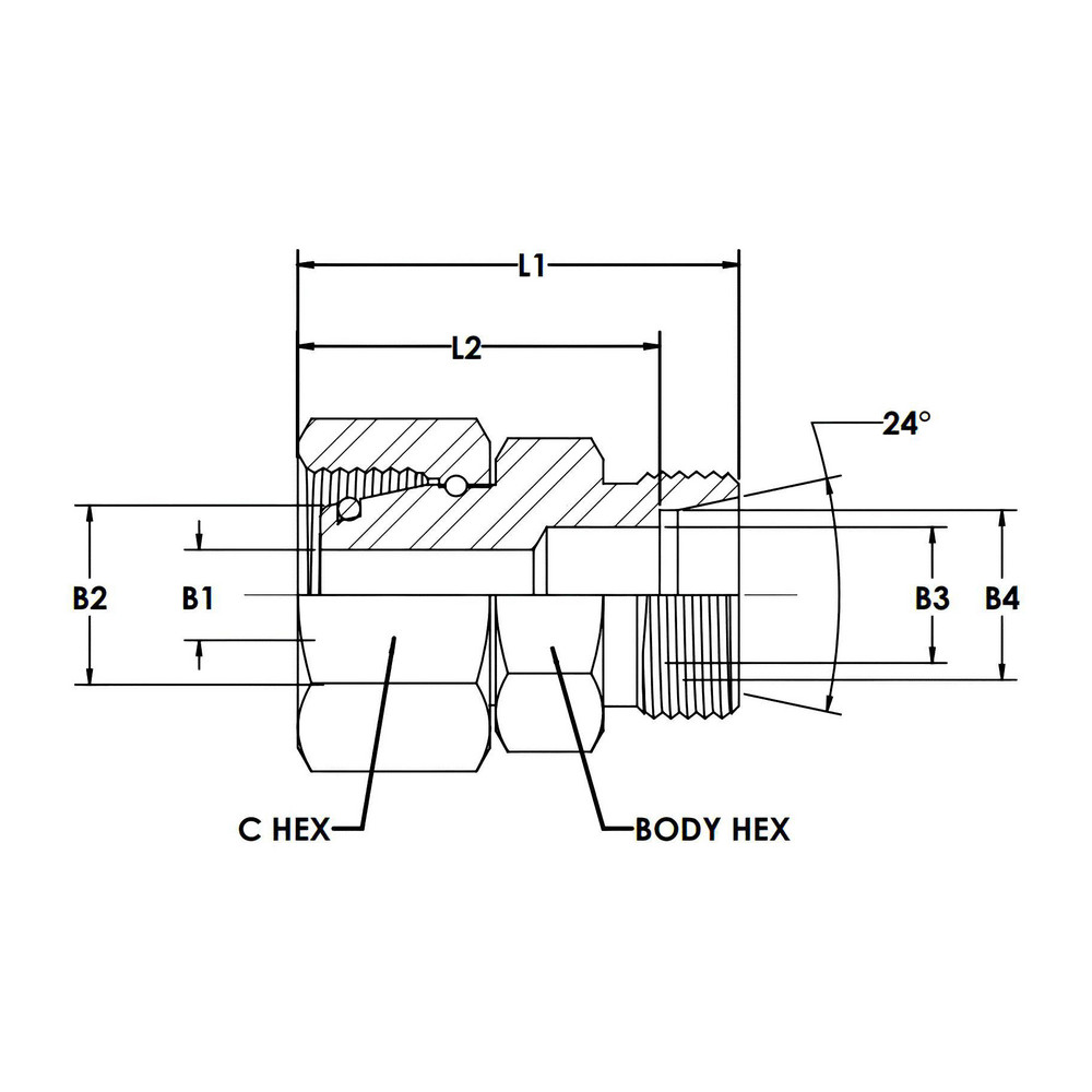 Brennan Compression Tube Straight 10" Tube ID, Tube OD MSC Direct