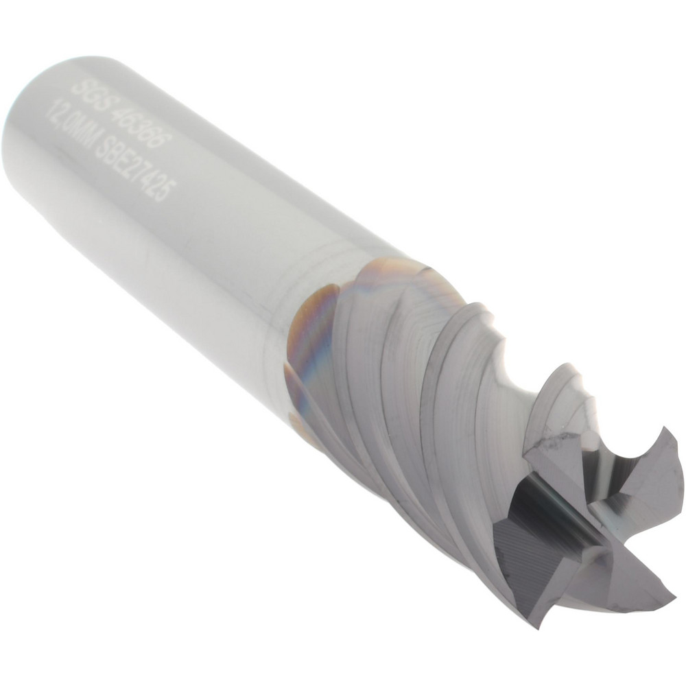 SGS - Square End Mill: 12.00 mm Dia, 26.00 mm LOC, 4 Flute, Solid