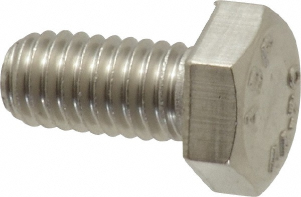 Value Collection 216639 Hex Head Cap Screw: M6 x 1.00 x 12 mm, Grade 316 Stainless Steel, Uncoated Image