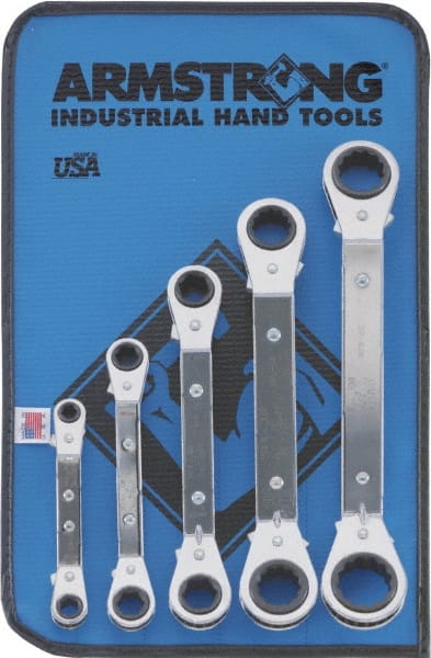 Armstrong 25-008 Combination Wrench Regular Length Full Polish 6-Point 1/4" USA 