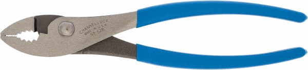 Channellock 8" OAL, 1" Jaw Length, 1-11/64" Jaw Width, Slip Joint Pliers - Regular Nose Head, Standard Tool, Wire Cutting Shear | Part #528 BULK