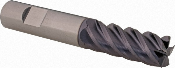 SGS 32665 Square End Mill: 1/2 Dia, 1-1/4 LOC, 1/2 Shank Dia, 3 OAL, 5 Flutes, Solid Carbide Image