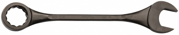 Combination Wrench: 3" Head Size, 15 deg Offset - 34" OAL, Steel, Tether Capable
