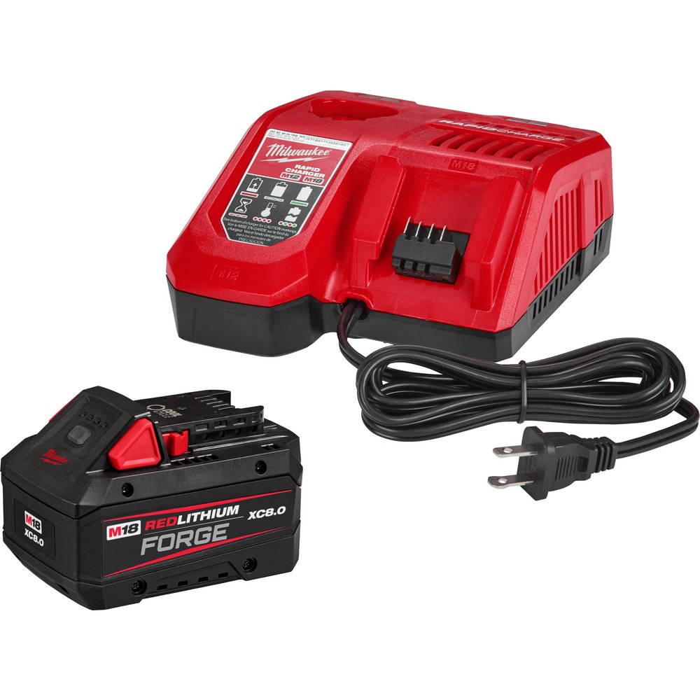 Power Tool Chargers; Voltage: 18V ; Power Source: Li-Ion Battery ; For Use With: M18 System ; Batteries Included: Yes ; Battery Chemistry: Lithium-ion ; Number of Battery Ports: 2