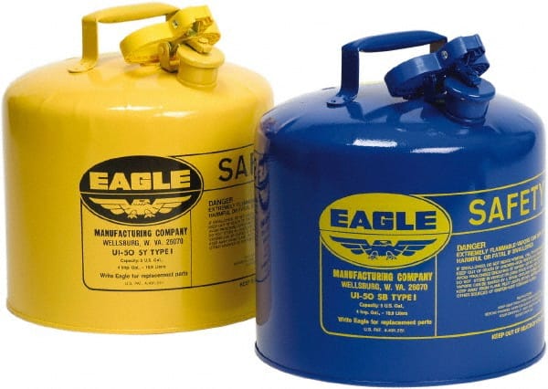 Eagle UI50FSY Safety Can: 5 gal, Steel 