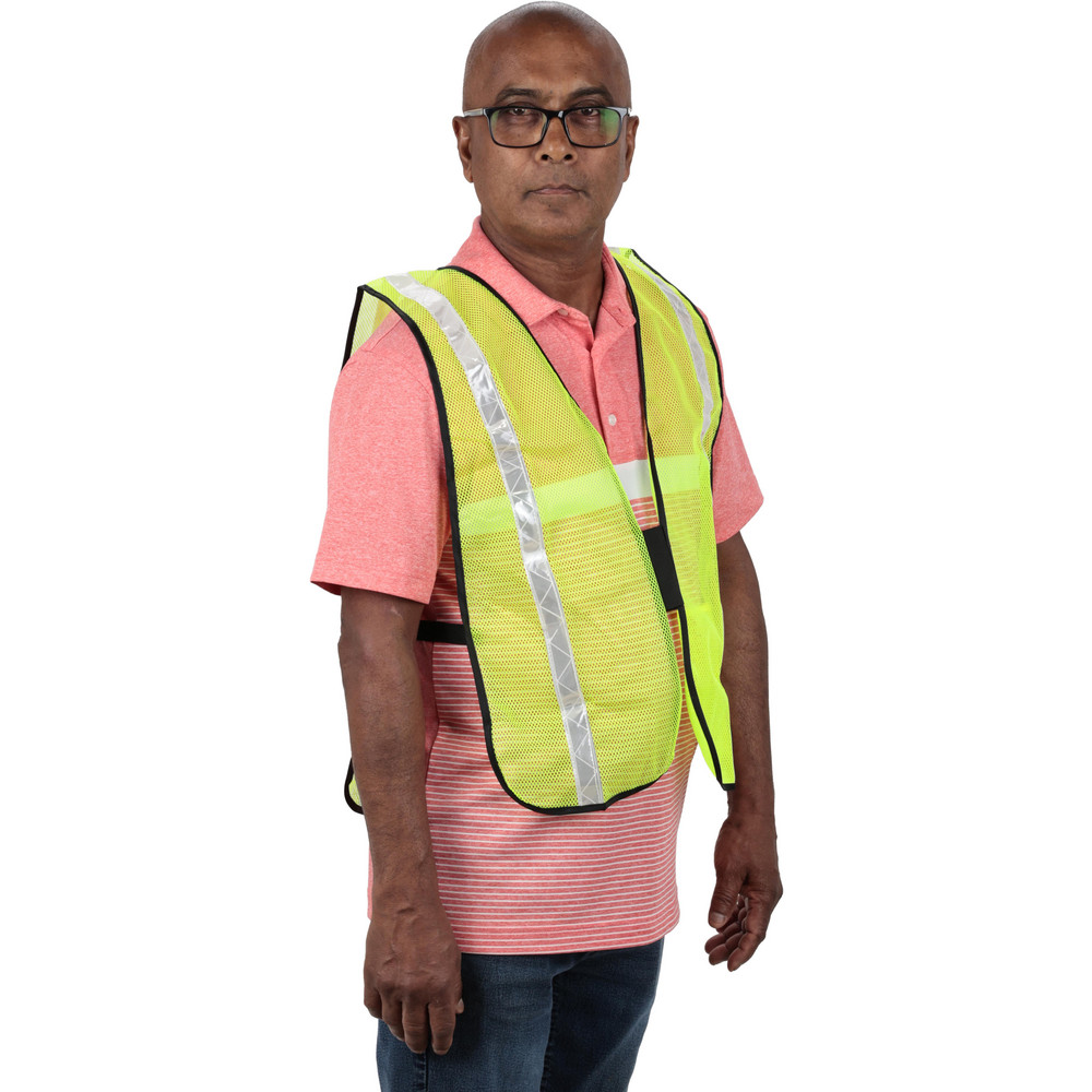 High Visibility Vest:  4X-Large, General Purpose Vest,  ANSI Class 0 - Yellow,  1 Pocket