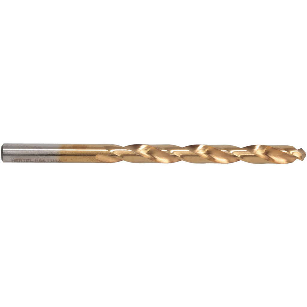Value Collection Jobber Length Drill Bit: Letter I (0.2720) Dia, 135 deg, HSS - TiN Finish, 4-1/8" OAL, Right Hand Cut, Regular Spiral Flute