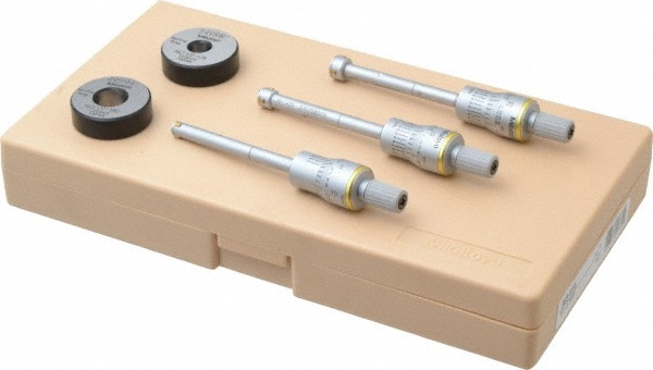 Mitutoyo 368-916 Mechanical Inside Micrometer Set: 0.275" Range, TiN Finish Image