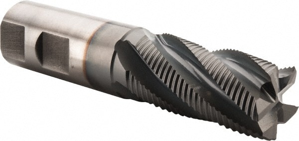 Hertel 87144549 Square End Mill: 1-1/4 Dia, 2 LOC, 1-1/4 Shank Dia, 4-1/2 OAL, 6 Flutes, Cobalt Image