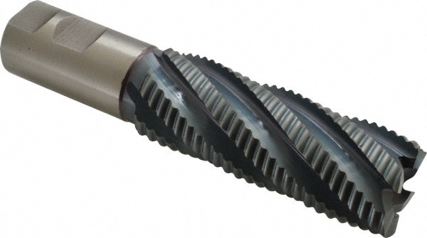 Hertel 87646634 Square End Mill: 1-1/2 Dia, 4 LOC, 1-1/4 Shank Dia, 6-1/2 OAL, 6 Flutes, Cobalt Image