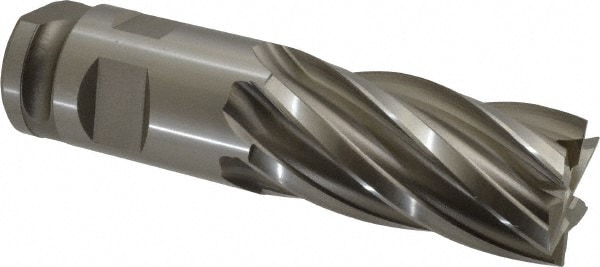 Hertel E2162200 Square End Mill: 2 Dia, 4 LOC, 2 Shank Dia, 7-3/4 OAL, 6 Flutes, Cobalt Image