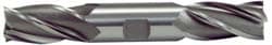 Hertel EF053008 Square End Mill: 1/8 Dia, 3/8 LOC, 3/8 Shank Dia, 3-1/16 OAL, 4 Flutes, High Speed Steel Image