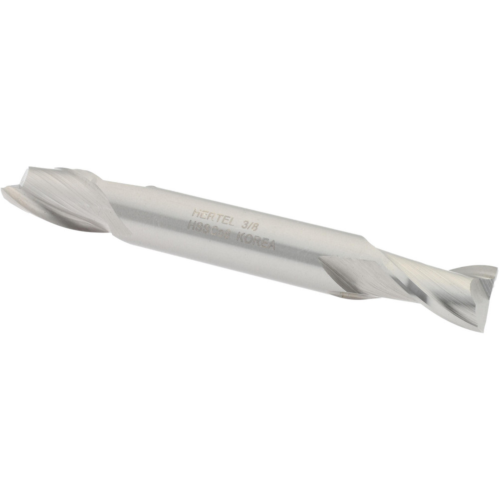 Hertel E2050024 Square End Mill: 3/8 Dia, 9/16 LOC, 3/8 Shank Dia, 3-1/8 OAL, 2 Flutes, Cobalt Image