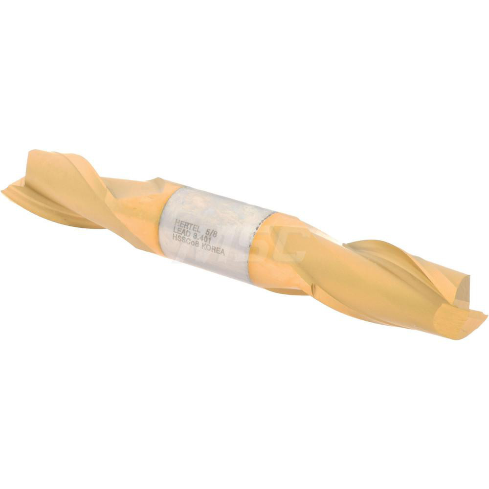 Hertel E4050040 Square End Mill: 5/8 Dia, 1-1/8 LOC, 5/8 Shank Dia, 4-1/2 OAL, 2 Flutes, Cobalt Image