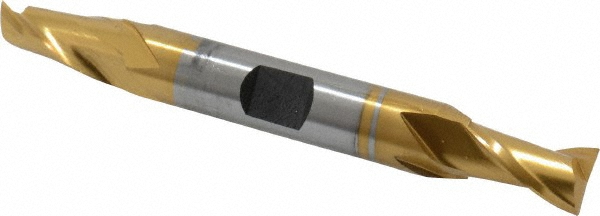 Hertel E4050022 Square End Mill: 11/32 Dia, 9/16 LOC, 3/8 Shank Dia, 3-1/8 OAL, 2 Flutes, Cobalt Image