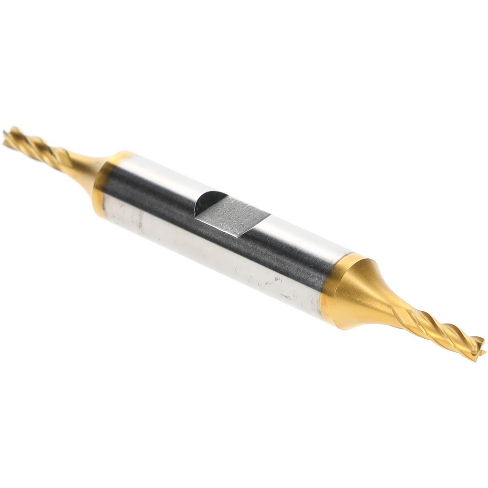 Hertel E8053008 Square End Mill: 1/8" Dia, 4 Flutes, 3/8" LOC, High Speed Steel, 30 &deg; Helix Image