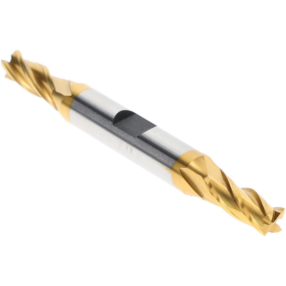 Square End Mill: 9/32" Dia, 4 Flutes, 11/16" LOC, High Speed Steel, 30 ° Helix