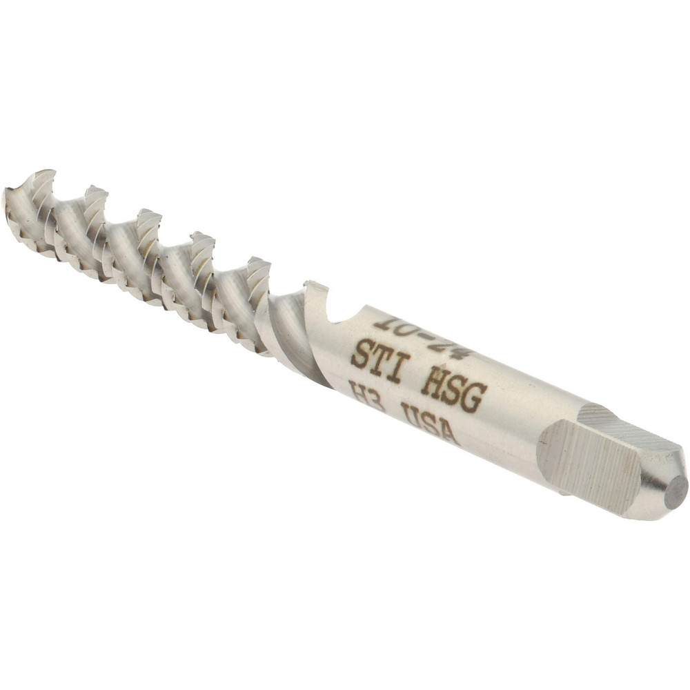 Hertel 1024 UNC, 3 Flute, 52° Helix, Bottoming Chamfer, Bright Finish, High Speed Steel