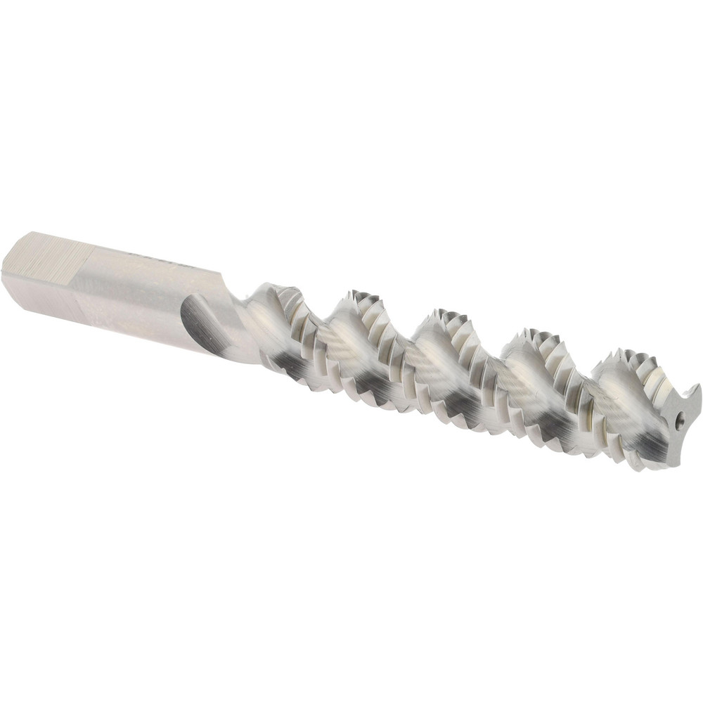 3/8-16 UNC, 3 Flute, 52° Helix, Bottoming Chamfer, Bright Finish, High Speed Steel Spiral Flute STI Tap