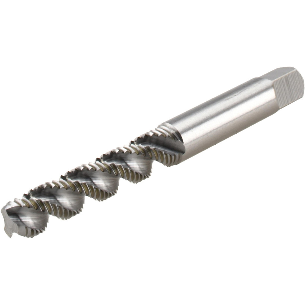 M6x1.00 Metric Coarse/EGM, 3 Flute, 52° Helix, Bottoming Chamfer, Bright Finish, High Speed Steel Spiral Flute STI Tap