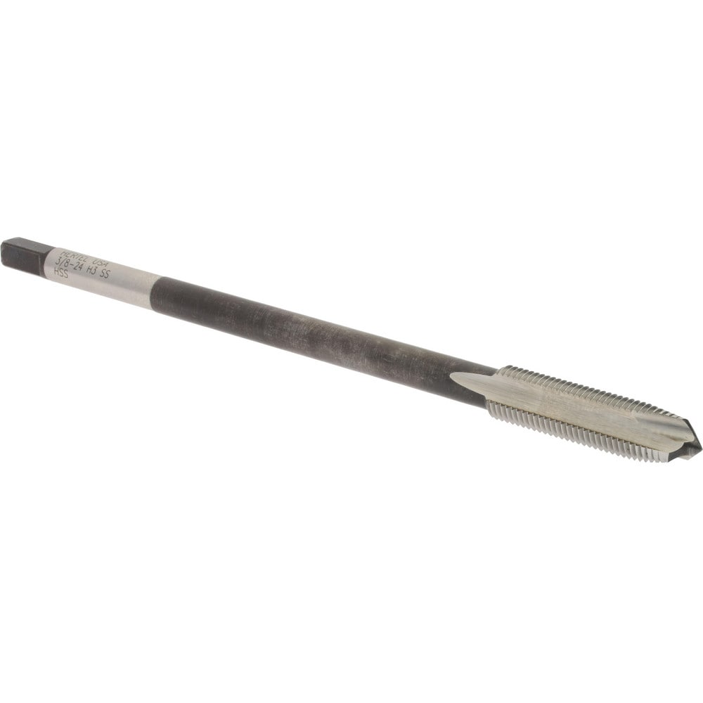 Extension Tap: 3/8-24, 3 Flutes, H3, Bright/Uncoated, High Speed Steel, Spiral Point