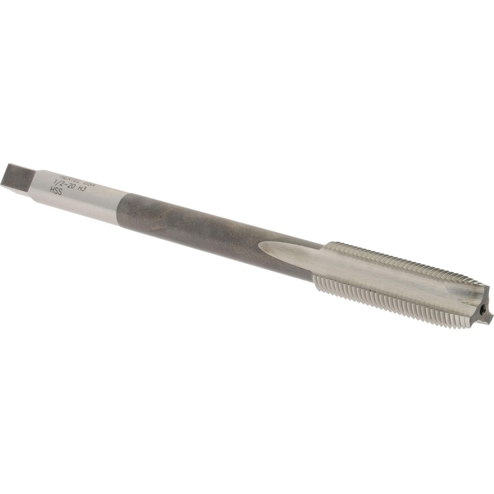 Hertel R837655 Extension Tap: 1/2-20, 3 Flutes, H3, Bright/Uncoated, High Speed Steel, Spiral Point Image