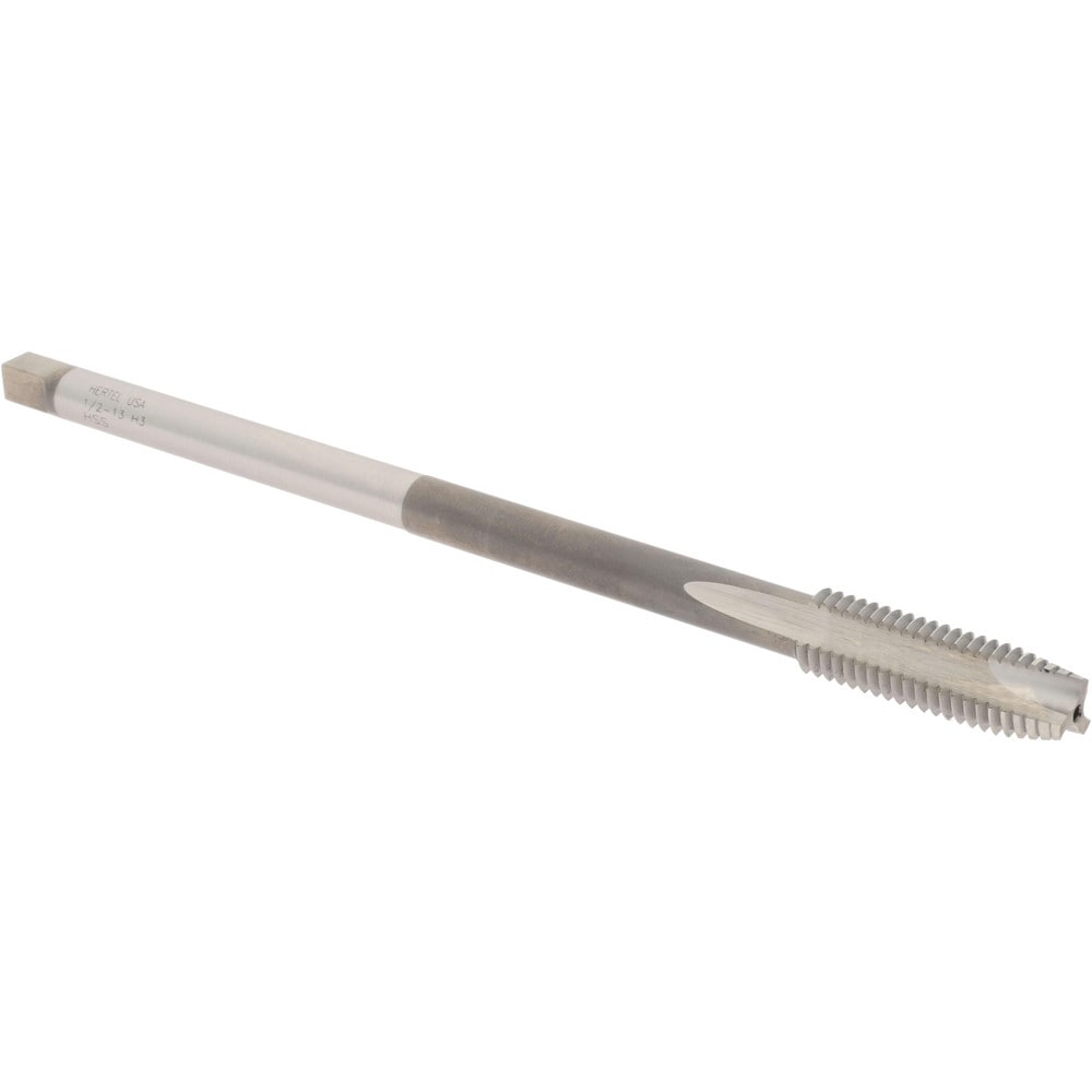 Hertel R867178 Extension Tap: 1/2-13, 3 Flutes, H3, Bright/Uncoated, High Speed Steel, Spiral Point Image