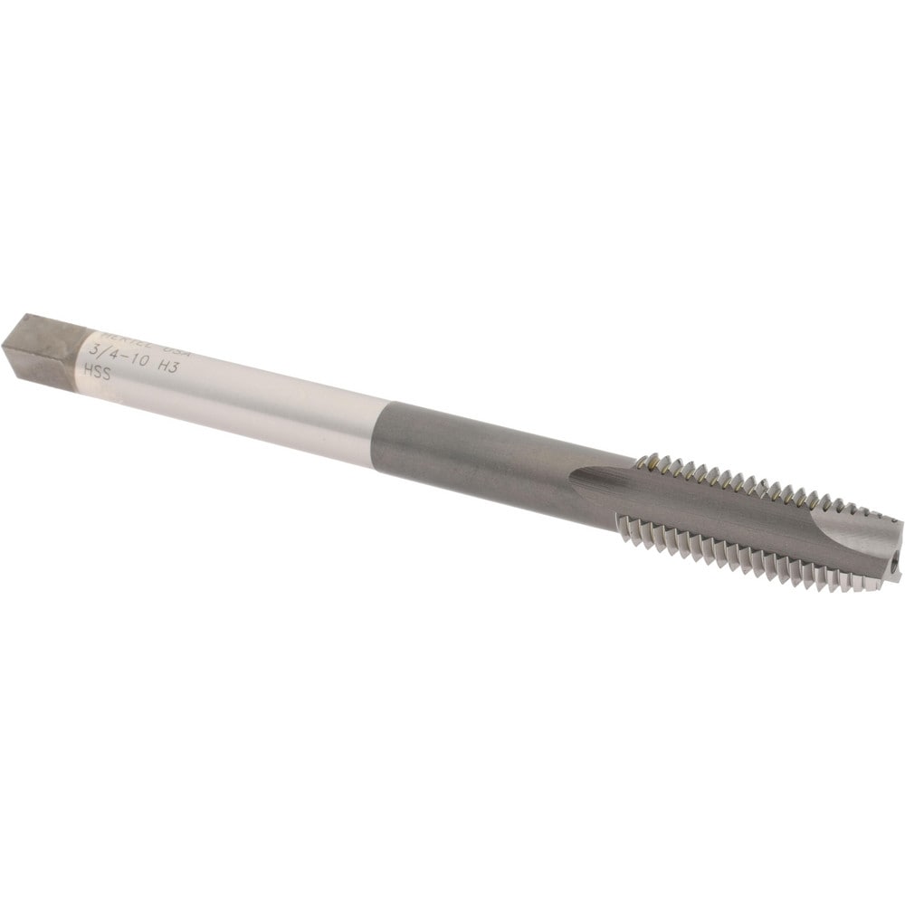 Extension Tap: 3/4-10, 3 Flutes, H3, Bright/Uncoated, High Speed Steel, Spiral Point