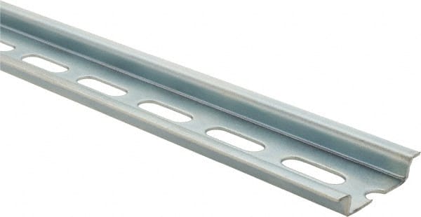 2m Long x 35mm Wide x 7.5mm High, Steel DIN Rail