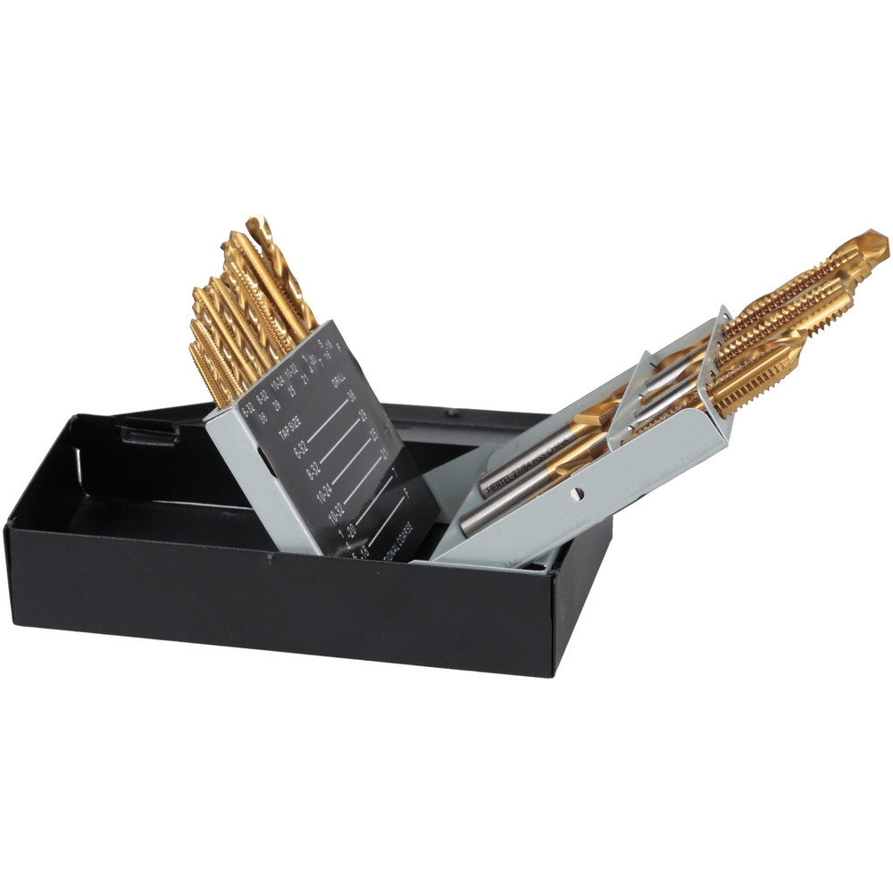Value Collection - Tap & Drill Sets: Minimum Tap Thread Size (Inch): #6 ...