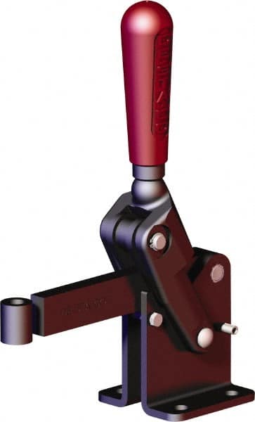 De-Sta-Co 535-L Manual Hold-Down Toggle Clamp: Vertical, 2,248.09 lb Capacity, Solid Bar, Flanged Base 