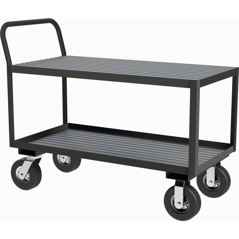 Rubbermaid - Instrument Utility Cart: Plastic, Gray - 89758742