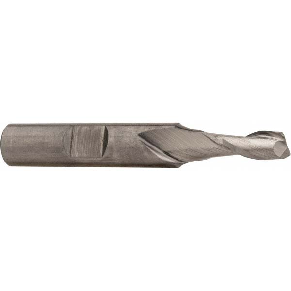Cleveland C32484 Square End Mill: 15/64 Dia, 1/2 LOC, 3/8 Shank Dia, 2-7/16 OAL, 2 Flutes, Cobalt Image