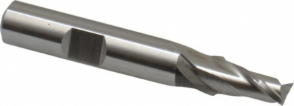 Cleveland C32486 Square End Mill: 9/32 Dia, 9/16 LOC, 3/8 Shank Dia, 2-1/2 OAL, 2 Flutes, Cobalt Image