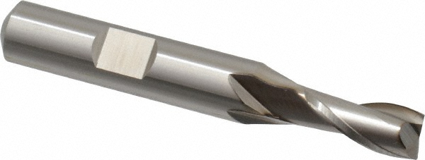 Cleveland C32487 Square End Mill: 19/64 Dia, 9/16 LOC, 3/8 Shank Dia, 2-1/2 OAL, 2 Flutes, Cobalt Image