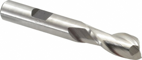 Cleveland C32493 Square End Mill: 27/64 Dia, 13/16 LOC, 3/8 Shank Dia, 2-11/16 OAL, 2 Flutes, Cobalt Image
