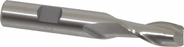 Cleveland C32495 Square End Mill: 29/64 Dia, 1 LOC, 1/2 Shank Dia, 3-1/4 OAL, 2 Flutes, Cobalt Image